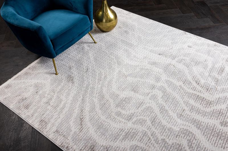 Турецкий ковер из микровискозы Carpet «CALVIN HOME» FY80A-HBGRY-CRE 160 x 240 см фото 9