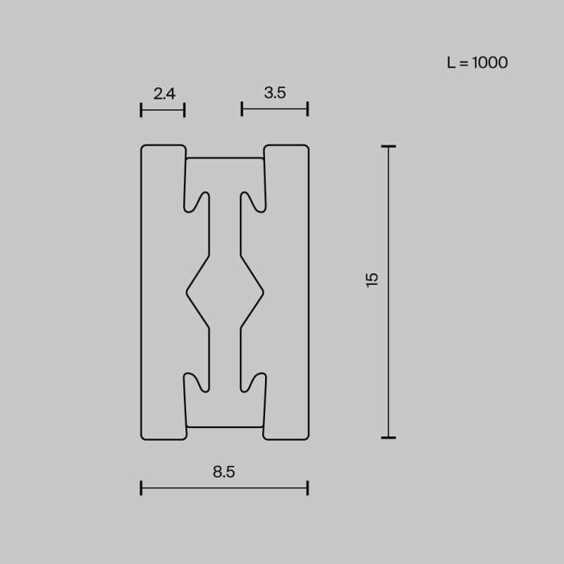 Шинопровод накладной/подвесной Maytoni Busbar trunkings Flarity TRX154-111BS