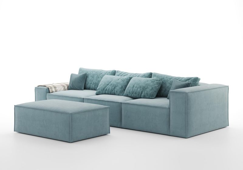 Диван Ambia модульный Haro 4 модуля голубой BD-3069305 фото 3