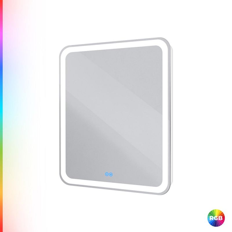 Зеркало для ванной CEZARES MULTICOLORE CZR-SPC-MC-800-800-RGB-TCH с RGB-подсветкой,сенсор, 80x80 фото 6