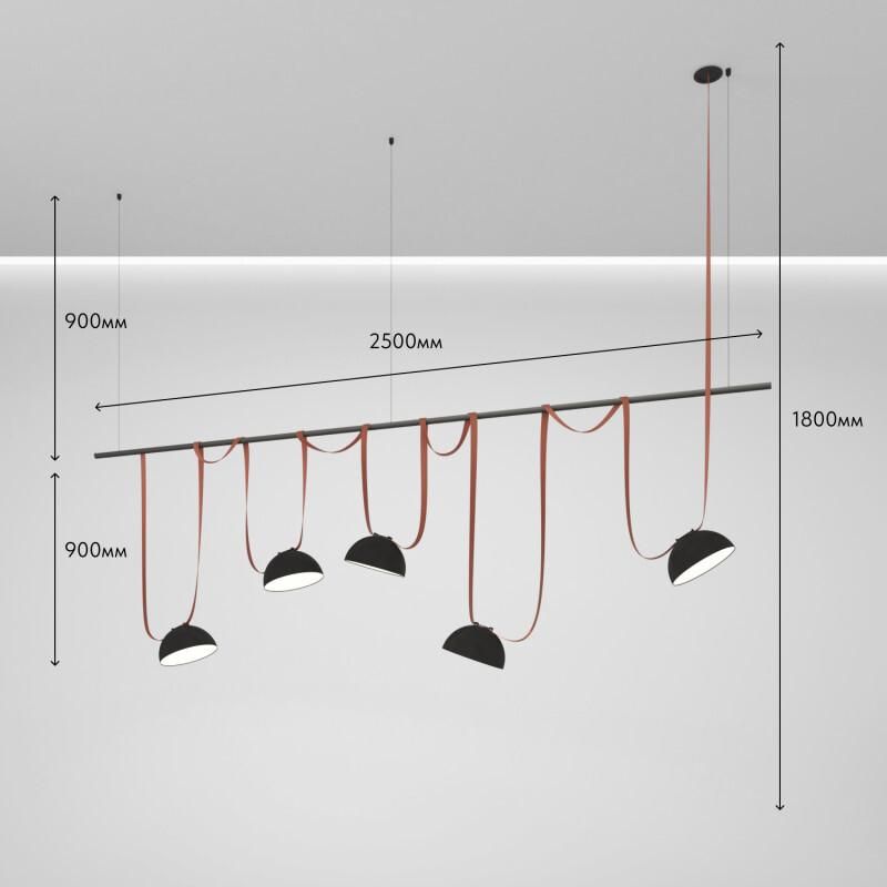 Комплект ременной трековой системы Denkirs Belty SET на штанге Rod LED 120W белый (дневной) DK55SET06-01-BR фото 4