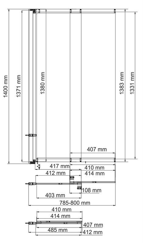Стеклянная шторка WasserKRAFT Main 41S02-80WS фото 3