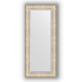 Зеркало с фацетом в багетной раме 65х150 Evoform EXCLUSIVE BY 3556 виньетка серебро