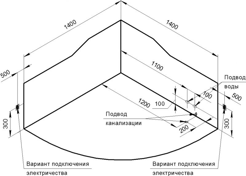 Акриловая ванна Radomir Сорренто 1-01-0-0-1-038 140x140