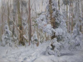Картина "Зимний лес" Сергей Чертов
