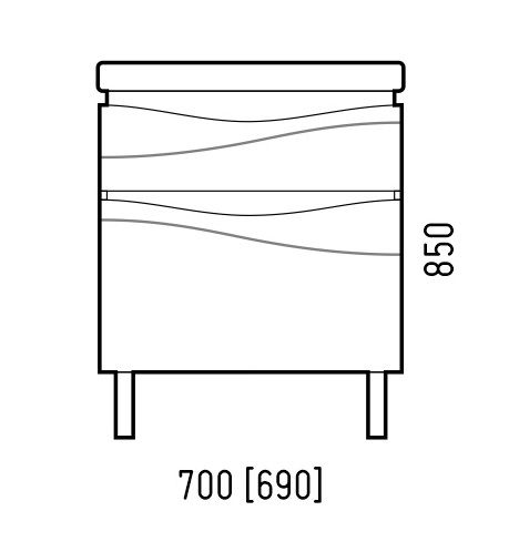 Тумба под раковину Corozo Омаха SD-00000800 70 см