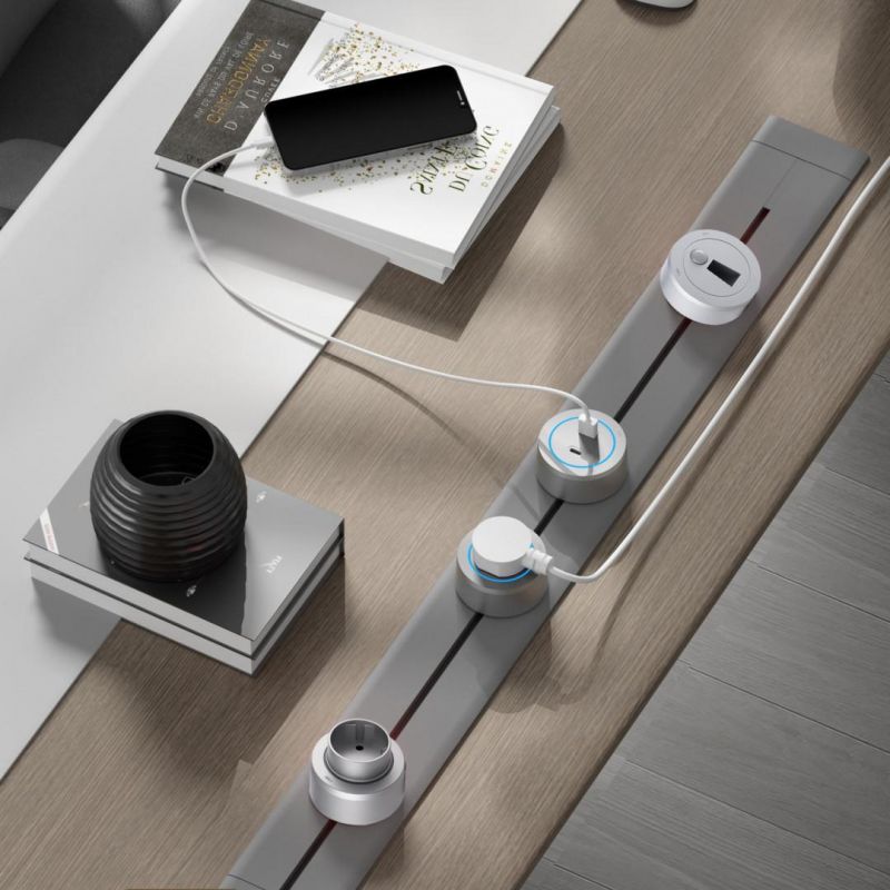 Трековая розетка Arte Milano 3.1A 250V 399731TS/USB-Type-C Grey фото 7