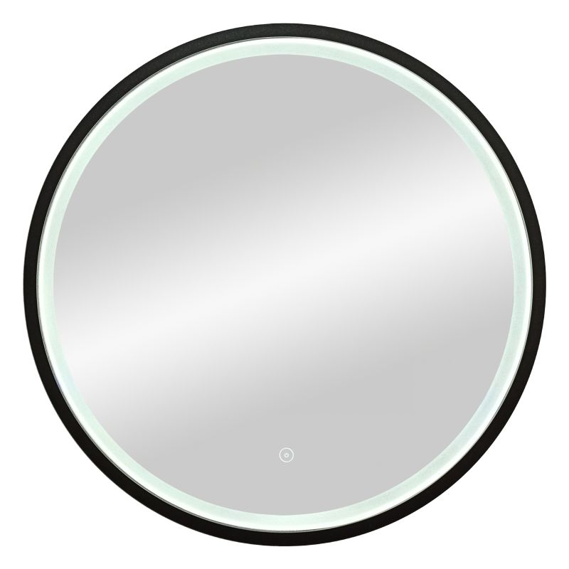Зеркало Misty Альферац АЛЬ-02-60-14 60x60 см, с подсветкой, черное