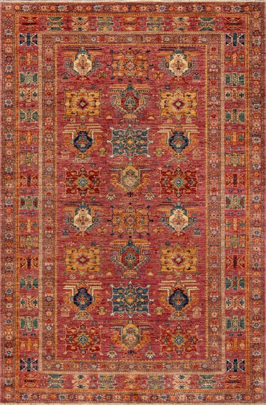 Пакистанский ковер из шерсти Carpet «KAZAK ROYAL» 231673-PUR-PUR 169 x 245 см