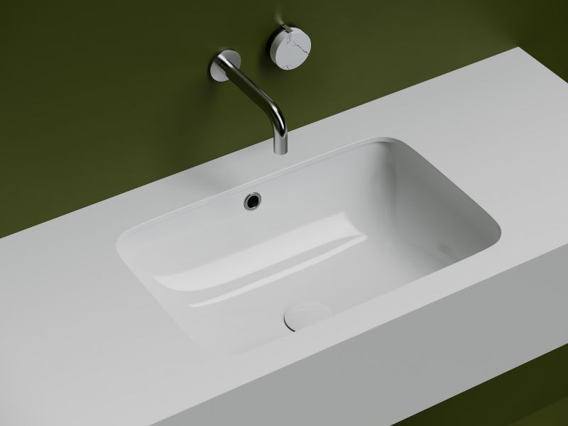 Раковина встраиваемая Ceramica Nova ELEMENT CN7018 54 белая фото 2