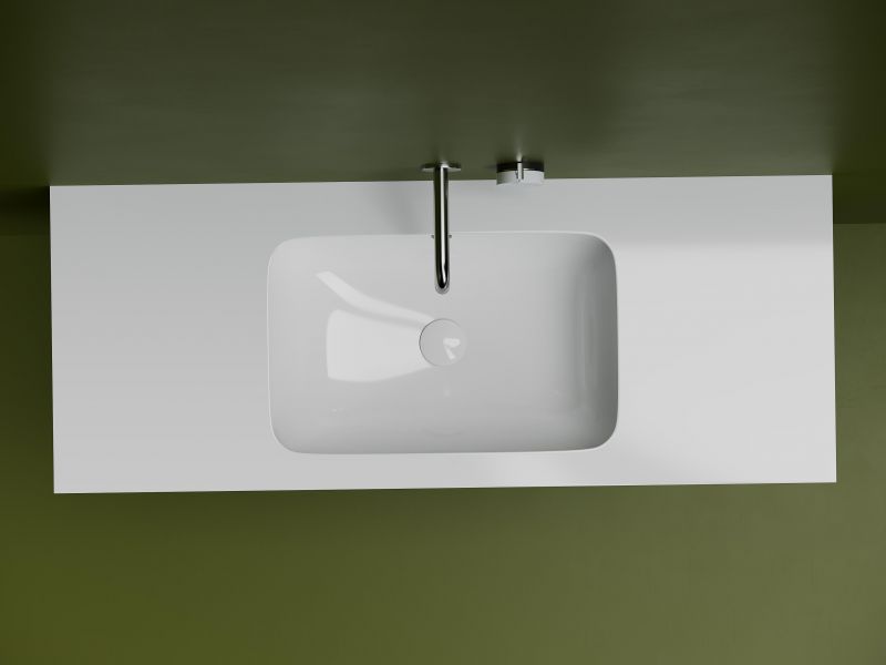 Раковина встраиваемая Ceramica Nova ELEMENT CN7018 54 белая фото 3