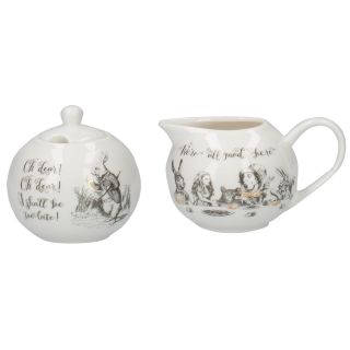 Набор сахарница и сливочник Kitchen Craft Алиса в Стране чудес Victoria and Albert Garden белый BD-3143675