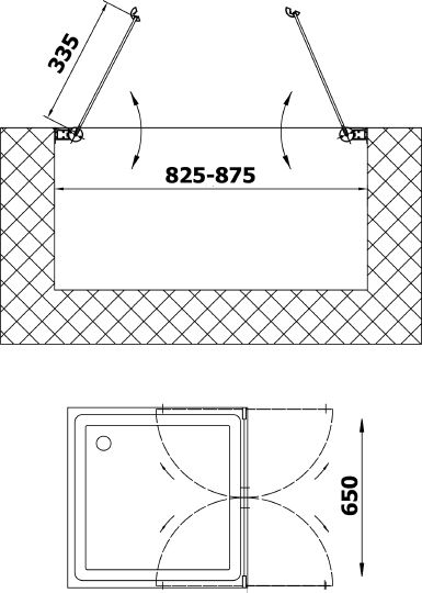 Душевая дверь Vegas Glass E2P 85 09 10