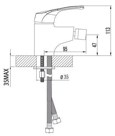 Смеситель для биде Lemark Omega LM3108C