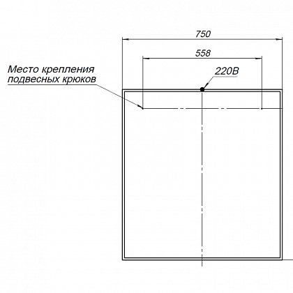 Зеркало Aquanet Nova Lite 75 белый LED 00242271