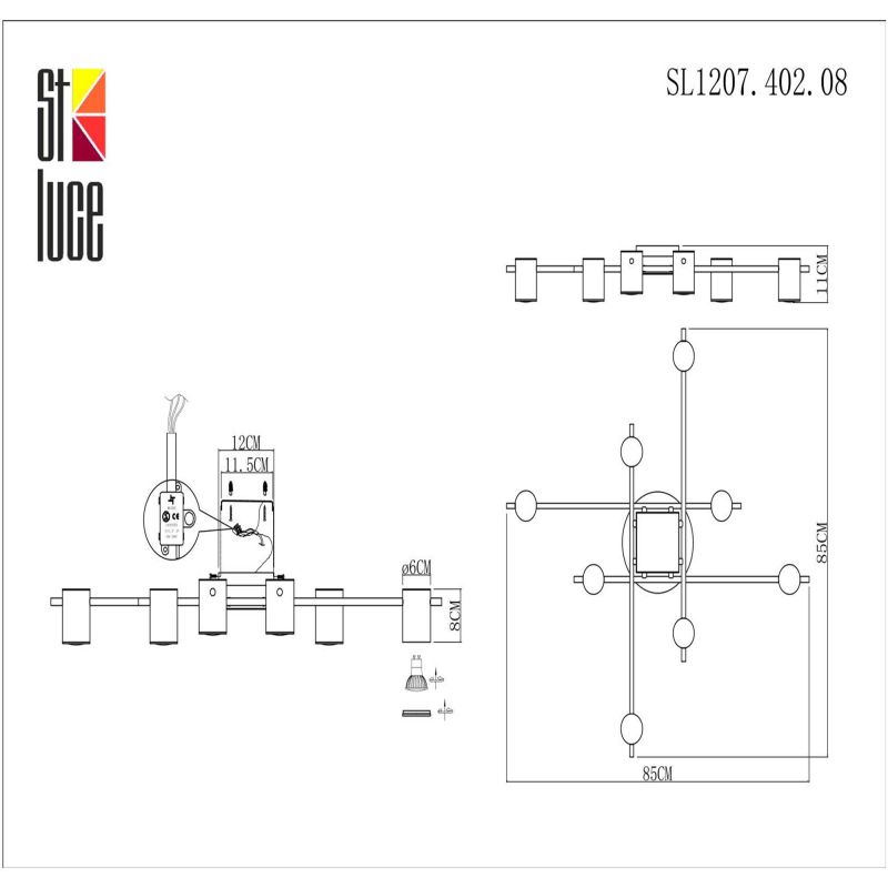 Светильник потолочный ST Luce VEROLI SL1207.402.08