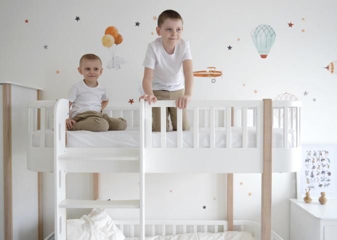 Кровать двухъярусная Ellipsefurniture Classic фронтальная лестница (белый) CLMBDB01010199 фото 4