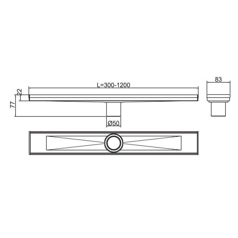 Душевой лоток RGW Shower Drain SDR-02-Q (800x90)