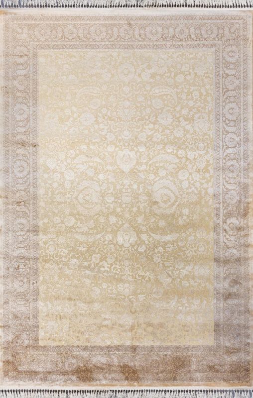 Турецкий ковер из бамбукового шёлка Carpet «UNIQUE SILK» 9070B-KEM-KREM 50 x 80 см фото 1