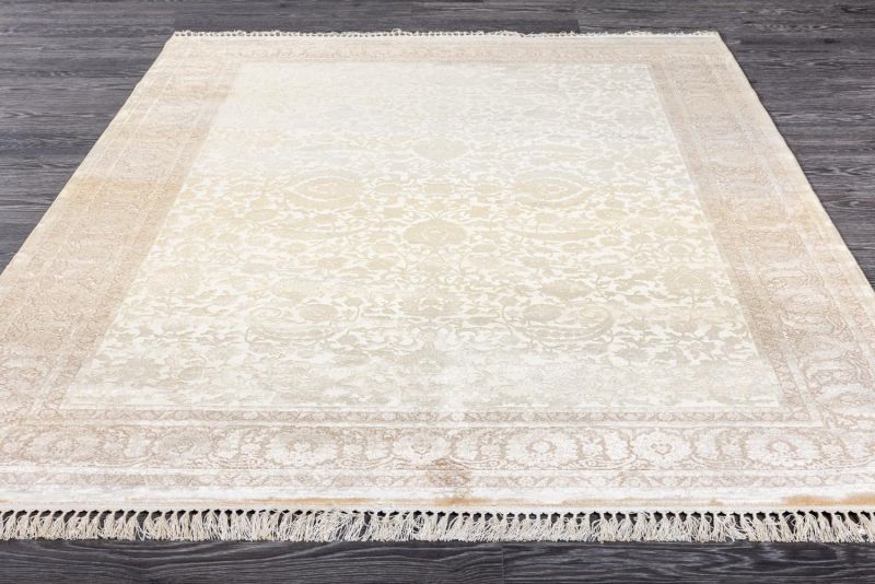 Турецкий ковер из бамбукового шёлка Carpet «UNIQUE SILK» 9070B-KEM-KREM 50 x 80 см фото 2