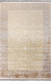 Турецкий ковер из бамбукового шёлка Carpet «UNIQUE SILK» 9070B-KEM-KREM 50 x 80 см