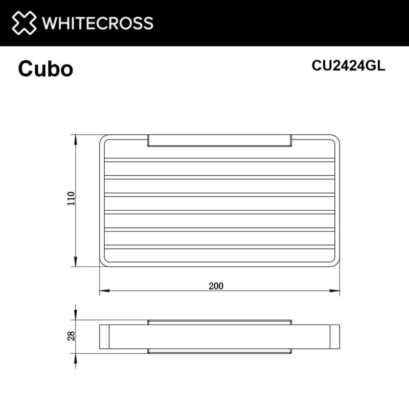 Мыльница-решетка подвесная WHITECROSS Cubo CU2424GL, золото