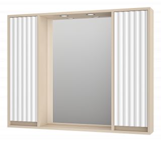 Зеркальный шкаф BREVITA Balaton 100 BAL-04100-03-01 белый/бежевый