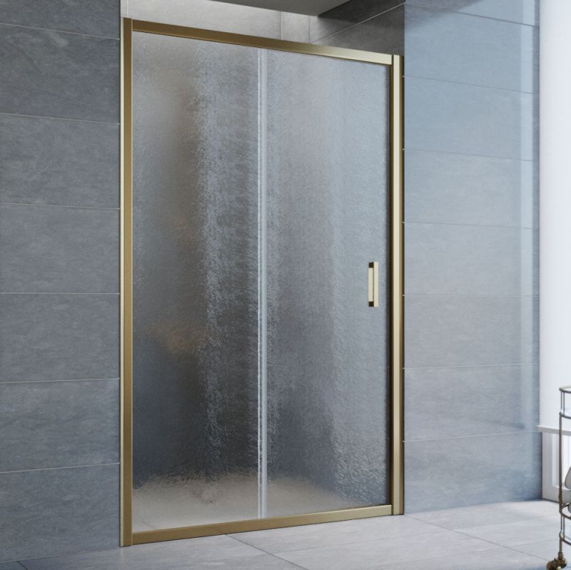 Душевая дверь Vegas Glass ZP 125 05 02, профиль бронзовый, стекло шиншилла фото 1