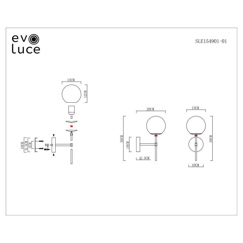 Светильник настенный Evoluce LACOTTA SLE154901-01