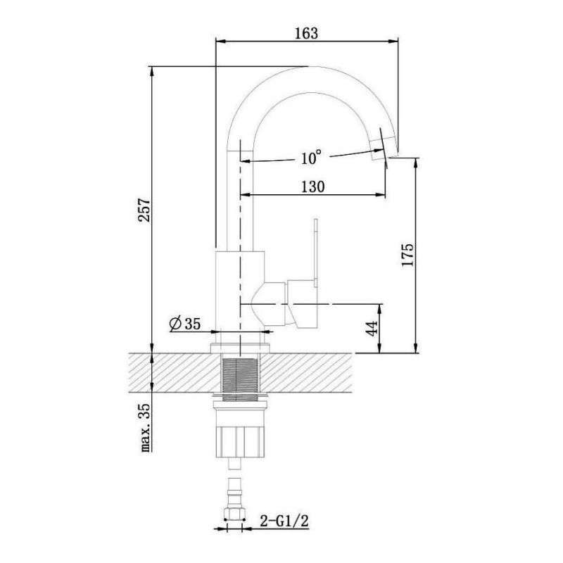 Смеситель для раковины Orange Steel M99-011ni никель