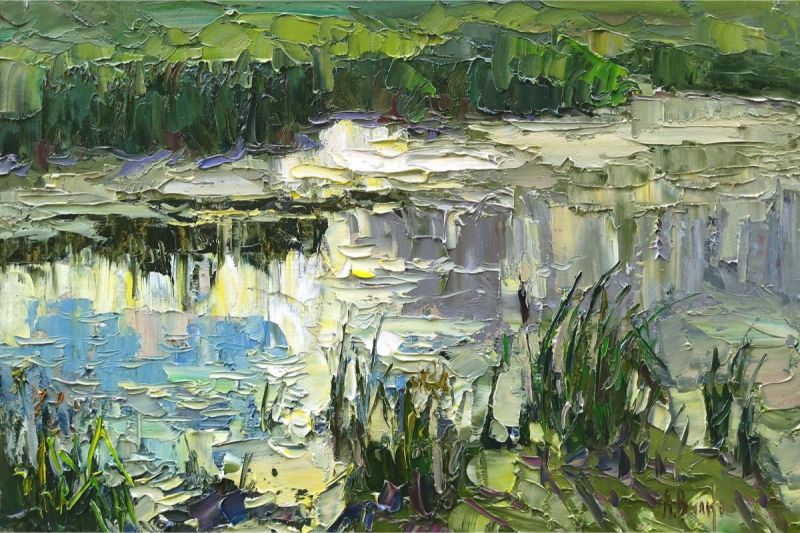 Картина "Солнышко в пруду" Вилков Андрей