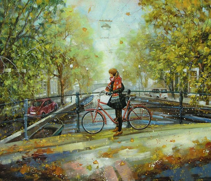 Картина "Осень в Амстердаме" Боев Сергей