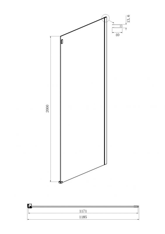 Боковая стенка Ambassador Benefit 120HX 120x200 cм. фото 3