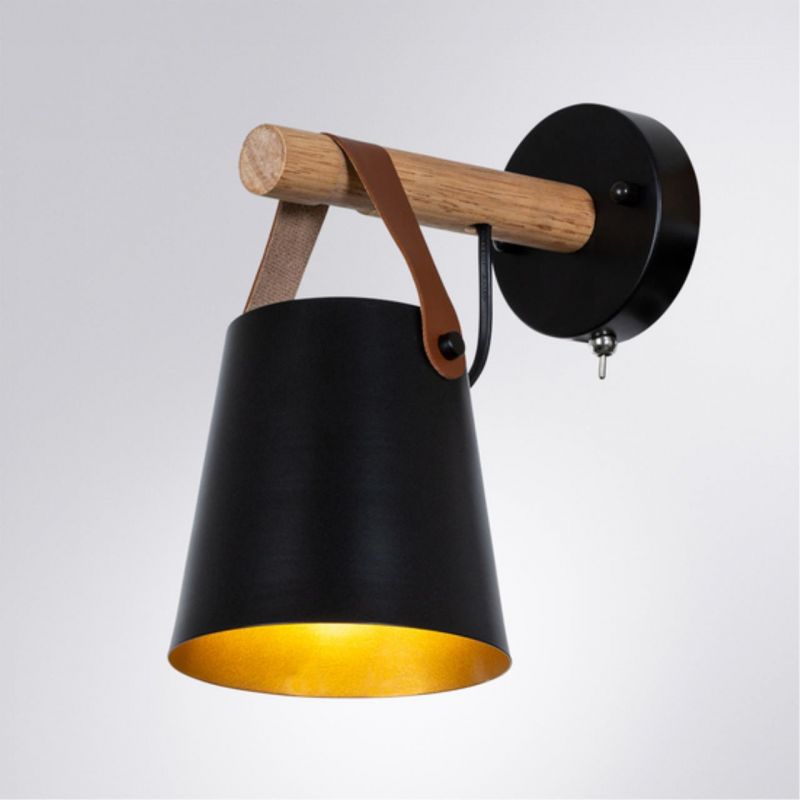Настенный светильник с подвесом Arte Lamp THOMAS A7032AP-1BK фото 2