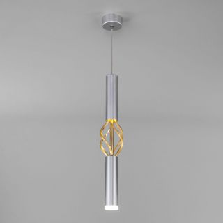 Подвесной светодиодный светильник Eurosvet Lance в стиле лофт 50191/1 LED серебро / золото