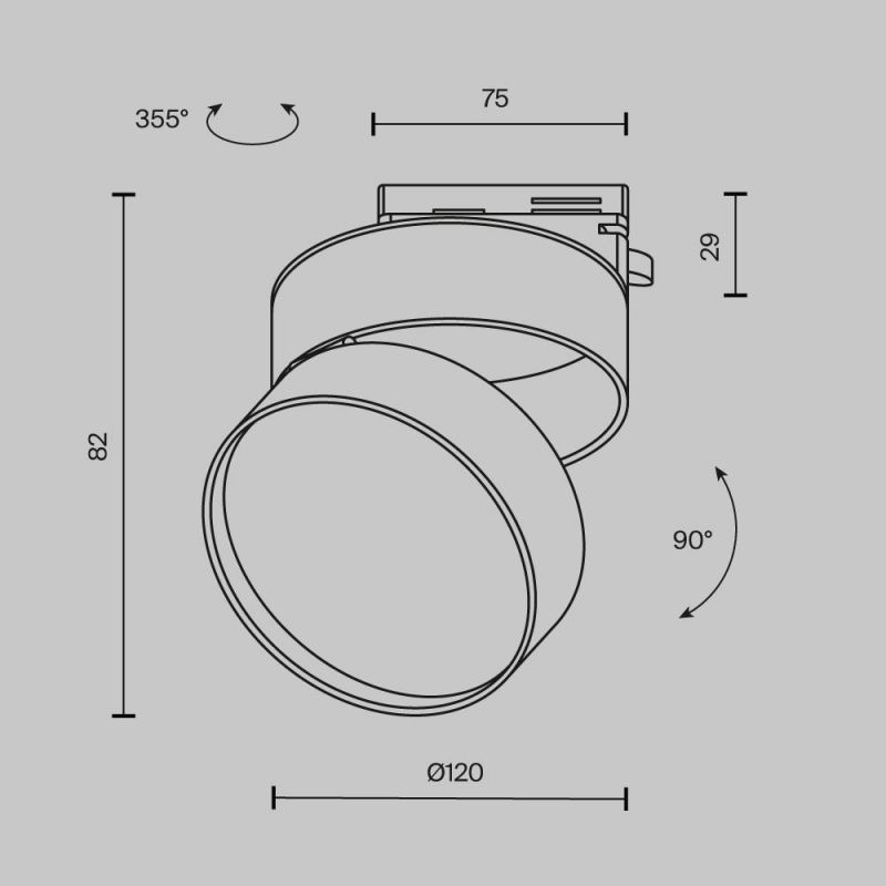 Трековый светильник Maytoni Onda 220-240V 18W IP20 3000K фото 3