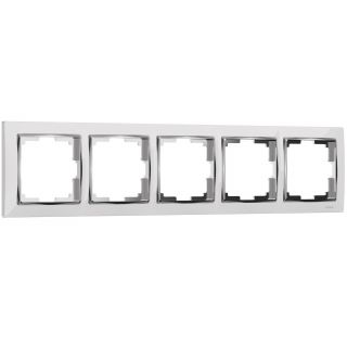 Рамка на 5 постов (белый/хром) Werkel W0051901