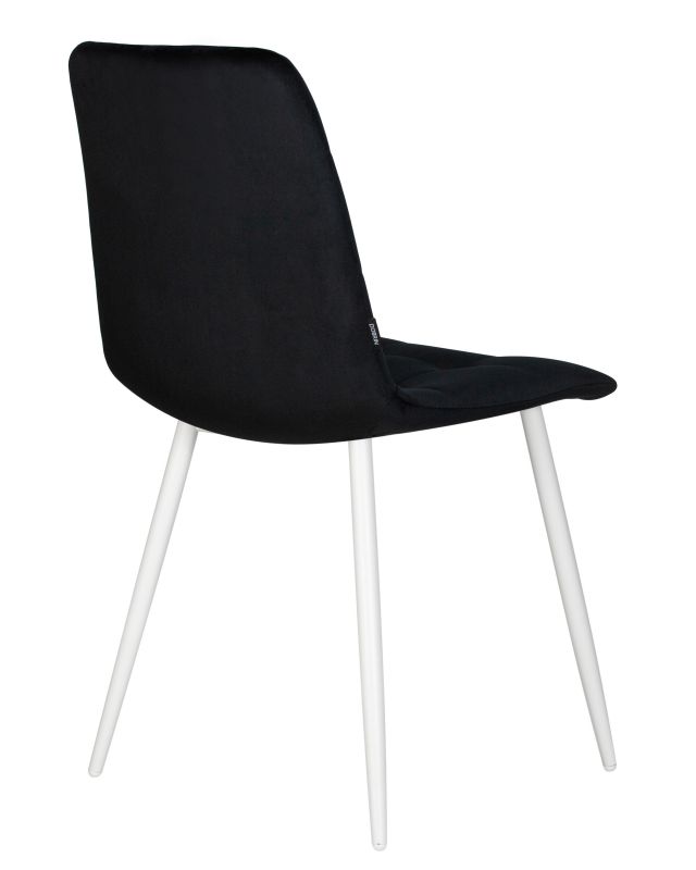 Обеденный стул Dobrin 005 DOBRIN CHILLY, цвет сиденья черный Holland 75, цвет основания белый