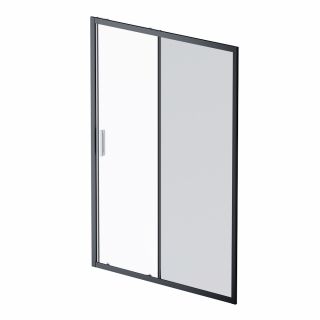 Дверь душевая в нишу AMPM Gem W90G-140-1-195BG, профиль черный матовый, стекло тонированное