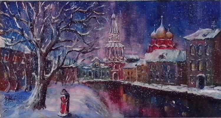 Картина "Зимняя сказка" 20x40 Быстрова Анастасия