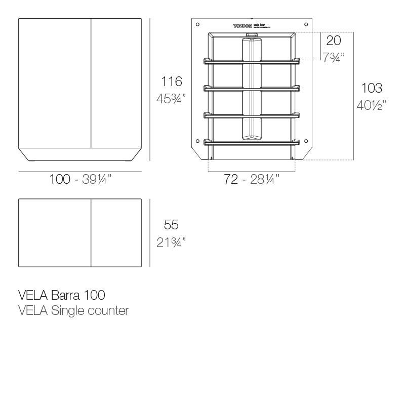 Барная стойка Vela Single Vondom BD-2608627