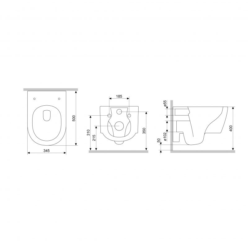 Подвесной унитаз Damixa Jupiter DX77C1700SC с микролифтом фото 6