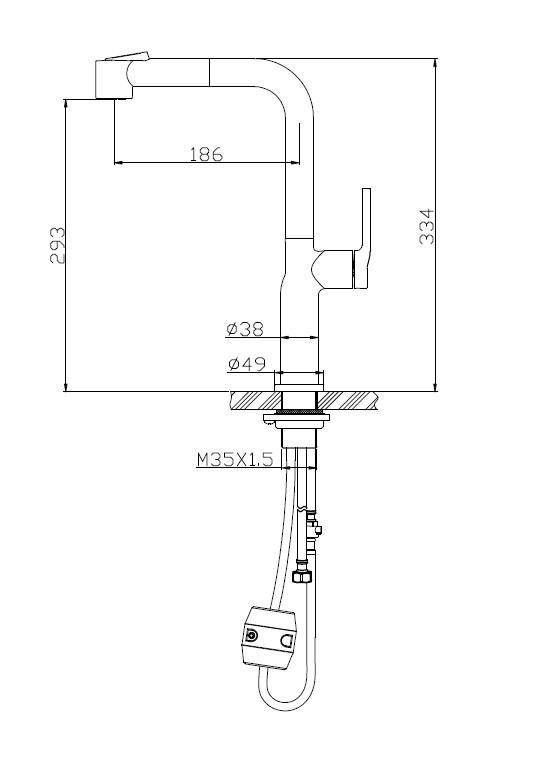 Смеситель для кухни BelBagno BB-LAM60-IN сатин фото 2