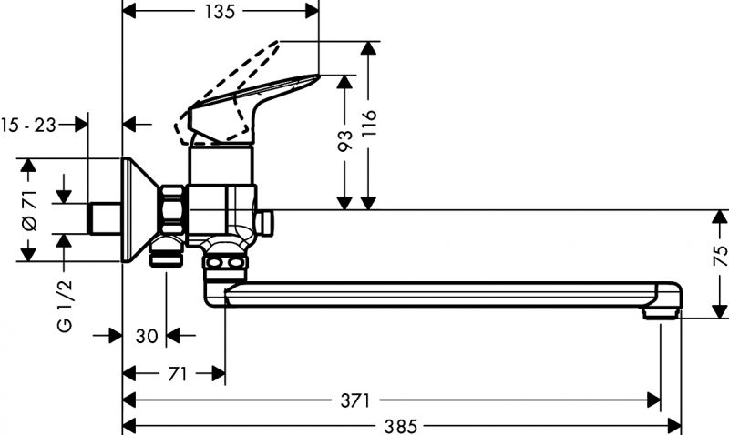 Смеситель Hansgrohe Logis 71402000 универсальный