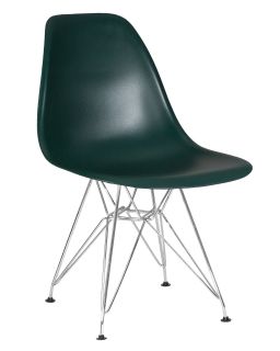 Стул Dobrin 638APP-LMZL DSR, цвет сиденья тёмно-зеленый (G-13), цвет основания хромированная сталь
