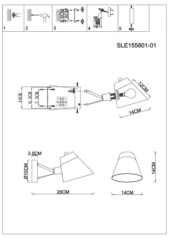 Бра Evoluce Vario SLE155801-01