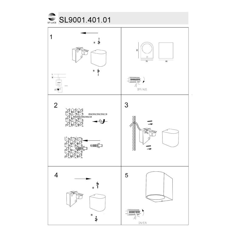 Светильник уличный настенный ST Luce Borgo SL9001.401.01