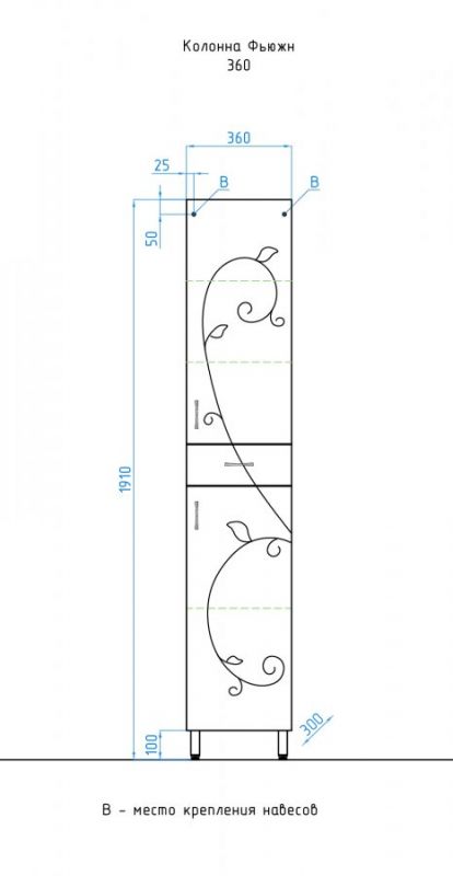 Шкаф-колонна Style Line Эко Фьюжн ЛС-00000257