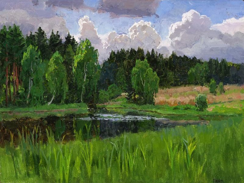 Картина "Озеро" Сергей Пантелеев