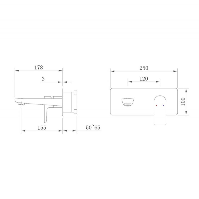 Смеситель для раковины VENTAS S 076006, черный матовый